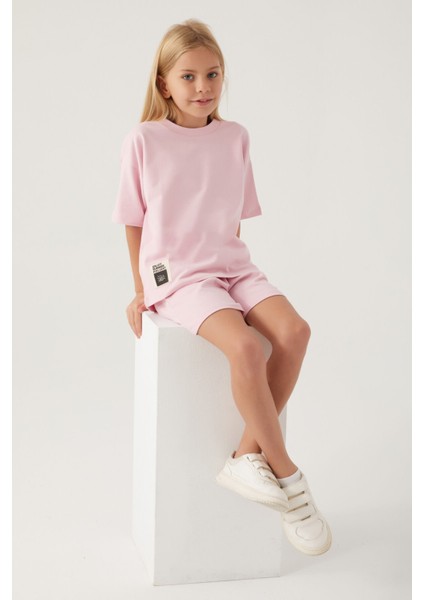 Holiday Toz Pembe Kız Çocuk Şort Takım modelleri