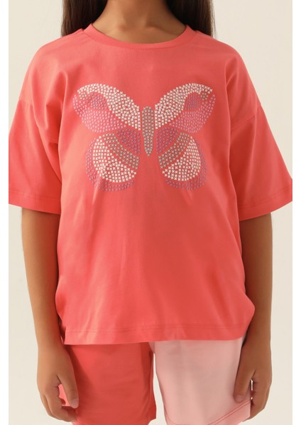 Colour Butterfly Coral Kız Çocuk Şort Takım fırsatları