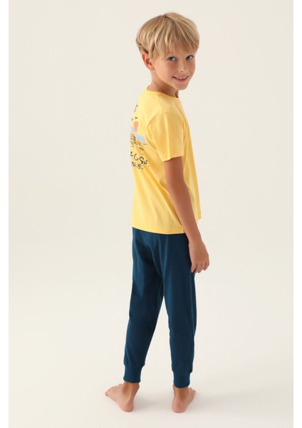 Lisanslı Palm Tree Sarı Erkek Çocuk Pijama Takımı indirimleri
