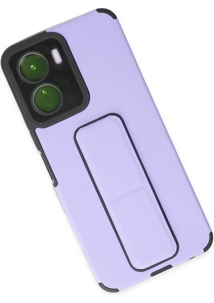 Vivo Y16 Kılıf Mega Standlı Silikon - Lila 300099 modelleri