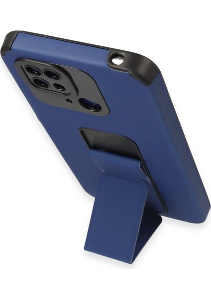 Xiaomi Redmi 10C Kılıf Mega Standlı Silikon - Mavi 300099