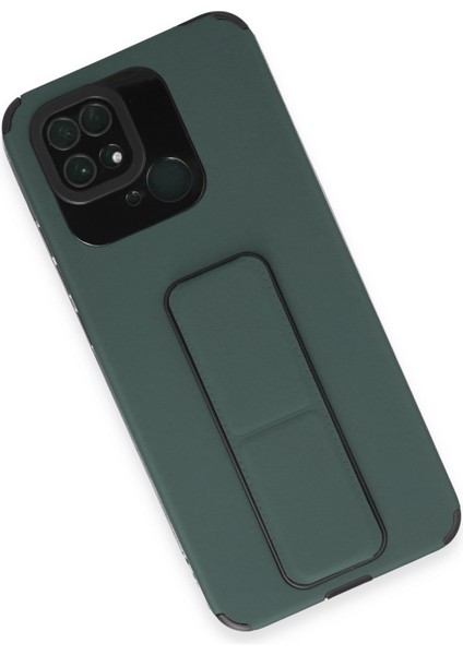 Xiaomi Poco C40 Kılıf Mega Standlı Silikon - Yeşil 300099
