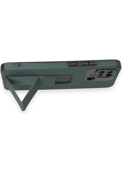 Xiaomi Poco C40 Kılıf Mega Standlı Silikon - Yeşil 300099