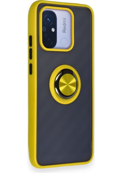 Xiaomi Redmi 12C Kılıf Montreal Yüzüklü Silikon Kapak - Sarı 300099 fiyatları