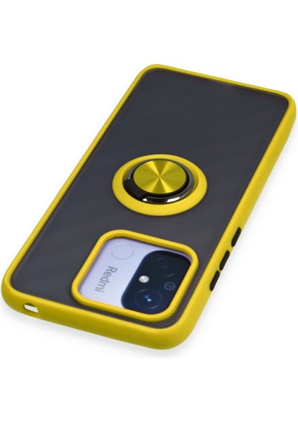 Xiaomi Redmi 12C Kılıf Montreal Yüzüklü Silikon Kapak - Sarı 300099 fırsatları
