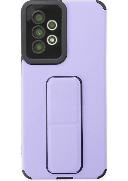 Samsung Galaxy A33 5g Kılıf Mega Standlı Silikon - Lila 300099