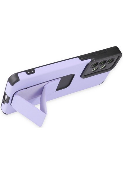 Samsung Galaxy A33 5g Kılıf Mega Standlı Silikon - Lila 300099 fırsatları