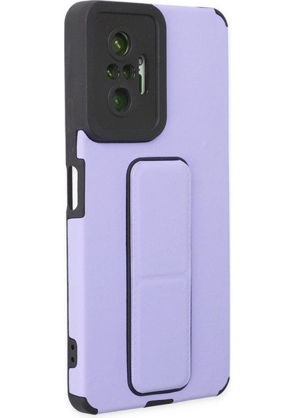Xiaomi Redmi Note 10 Pro Kılıf Mega Standlı Silikon - Lila 300099 fiyatları