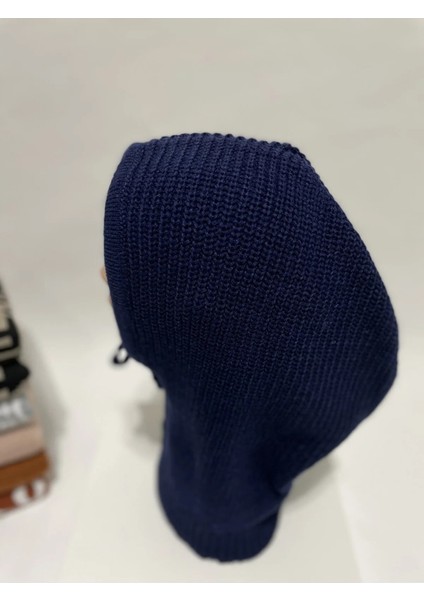 Triko Örgü Bere Başlık | Bağcıklı Kapşonlu Bere-Laci