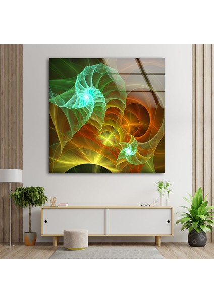 Dekoratif Renkli Soyut Temperli Cam Duvar Tablosu fiyatları