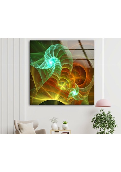 Dekoratif Renkli Soyut Temperli Cam Duvar Tablosu modelleri