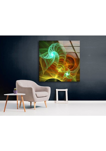 Dekoratif Renkli Soyut Temperli Cam Duvar Tablosu fırsatları