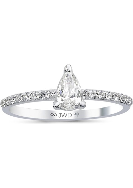 0.56 Ct F-G Si 1.81 gr 14 K Jwd Damla Yüzük