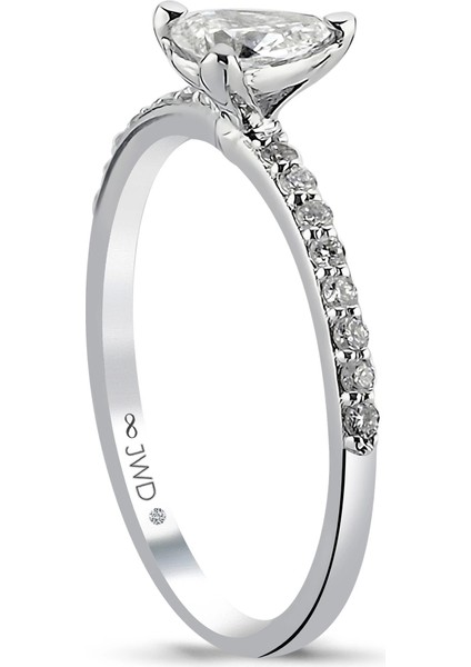 0.56 Ct F-G Si 1.81 gr 14 K Jwd Damla Yüzük