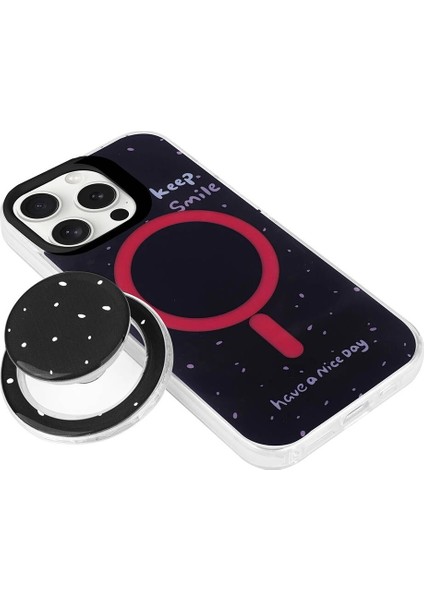 Apple iPhone 15 Pro Max Kılıf Magsafe Şarj Özellikli Çıkarılabilen Pop Soket Redclick Tiktok Kapak fiyatları
