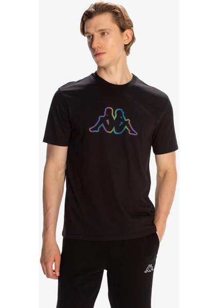 Logo Brian Erkek Siyah T-Shirt 321W4GW-005