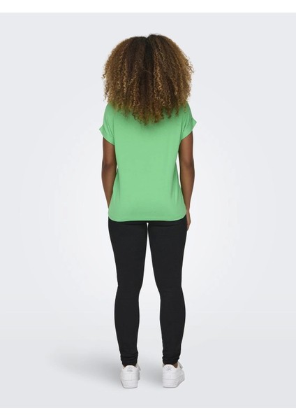 15106662 Genis Yaka Kol Katlamali Kadın Body - Neon Yesil indirimleri