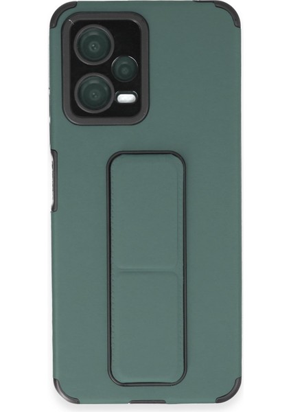 Xiaomi Redmi Note 12 5g Kılıf Mega Standlı Silikon - Yeşil 300099