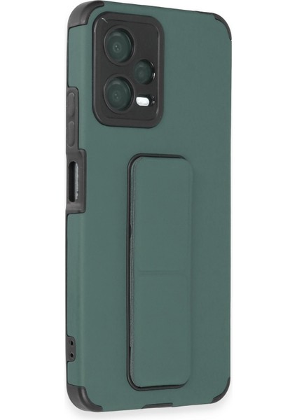 Xiaomi Redmi Note 12 5g Kılıf Mega Standlı Silikon - Yeşil 300099