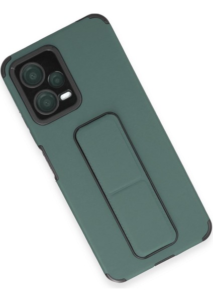 Xiaomi Redmi Note 12 5g Kılıf Mega Standlı Silikon - Yeşil 300099