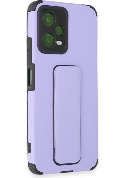 Xiaomi Redmi Note 12 5g Kılıf Mega Standlı Silikon - Lila 300099
