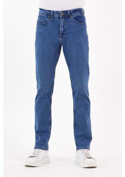 Digital Jeans Fermuarlı Yüksek Bel Orta Mavi Kot Pantolon modelleri