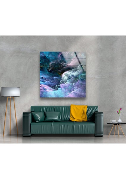 Renkli Soyut Temperli Cam Duvar Tablosu fırsatları
