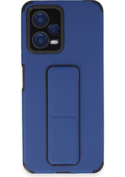 Xiaomi Redmi Note 12 5g Kılıf Mega Standlı Silikon - Mavi 300099