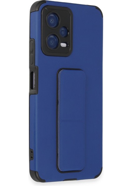 Xiaomi Redmi Note 12 5g Kılıf Mega Standlı Silikon - Mavi 300099