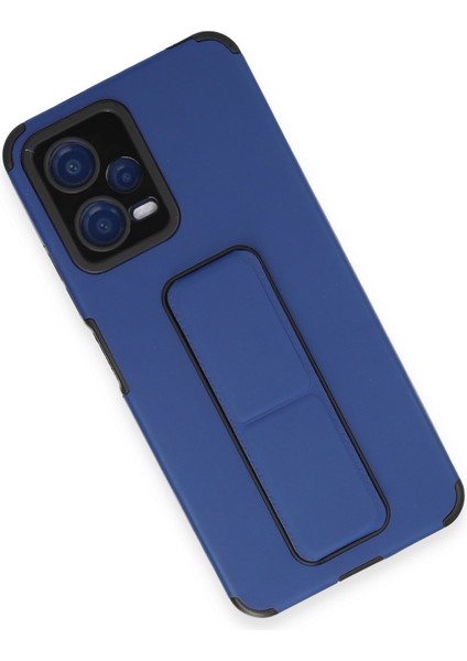 Xiaomi Redmi Note 12 5g Kılıf Mega Standlı Silikon - Mavi 300099