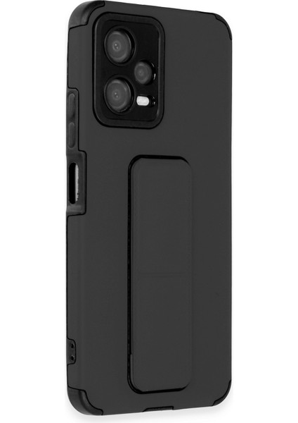 Xiaomi Redmi Note 12 5g Kılıf Mega Standlı Silikon - Siyah 300099