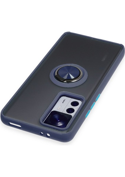 Xiaomi Mi 12T Pro Kılıf Montreal Yüzüklü Silikon Kapak - Lacivert 300099 fırsatları