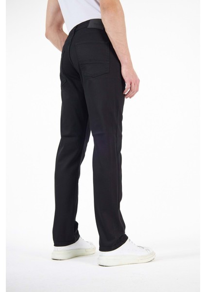 Digital Jeans Fermuarlı Yüksek Bel Siyah Kot Pantolon