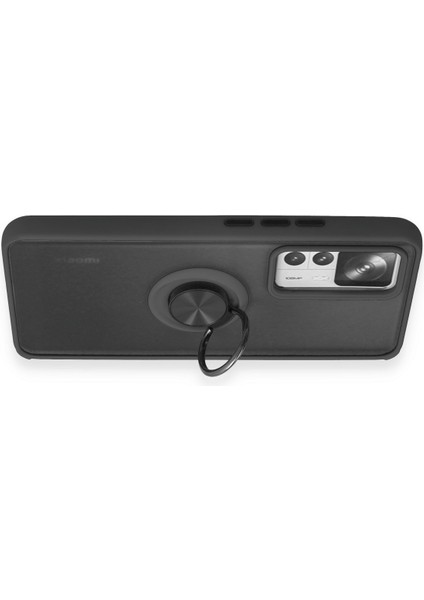 Xiaomi Mi 12T Pro Kılıf Montreal Yüzüklü Silikon Kapak - Siyah 300099 modelleri