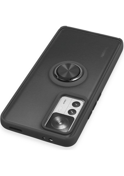 Xiaomi Mi 12T Pro Kılıf Montreal Yüzüklü Silikon Kapak - Siyah 300099 fırsatları