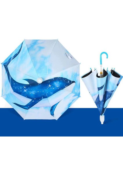 Vinil Otomatik Şemsiye - Mavi (Yurt Dışından)