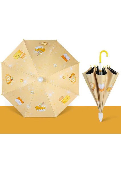 Vinil Otomatik Şemsiye - Turuncu (Yurt Dışından)