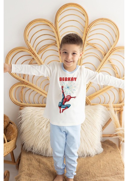 Isme Özel Erkek Çocuk Pijama Takımı %100 Organik Pamuk