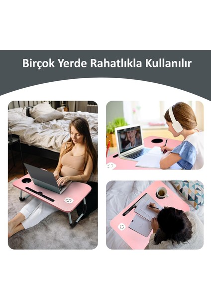 Laptop Standı Usb'li Çekmeceli Çocuk Çalışma Sehpası Yatak Sehpası Ders Çalışma Masası Ders Masası P