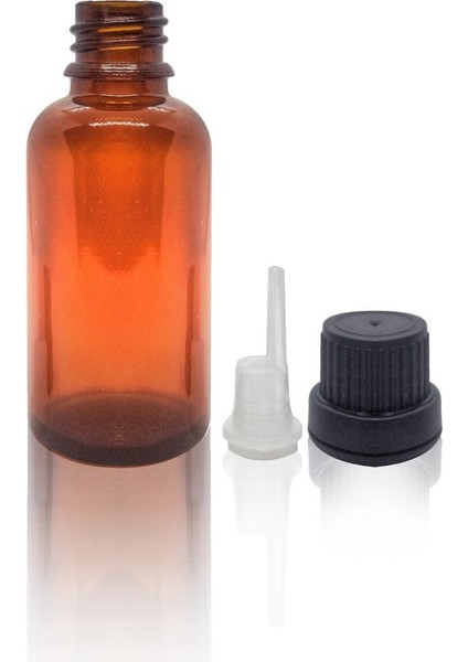 30 cc Içten Damlalıklı Amber Şişe - 10 Adet