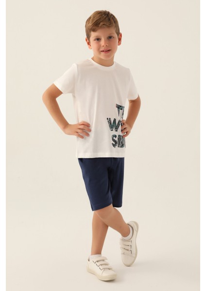 The Wild Side Krem Erkek Çocuk Bermuda Takım fiyatları