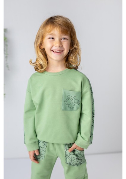 Erkek Çocuk Cep Detaylı Sweatshirt