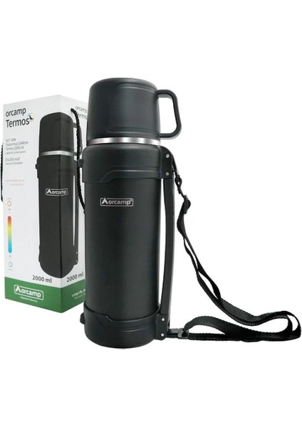 Çift Yalıtım Çelik Termos 2 Lt