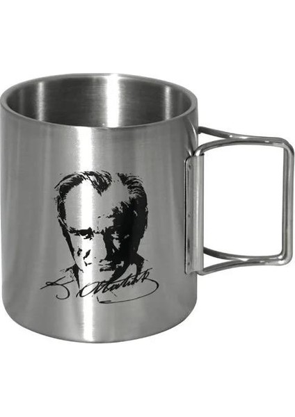 Çelik Kupa Bardak Atatürk Silüetli OUT-1800