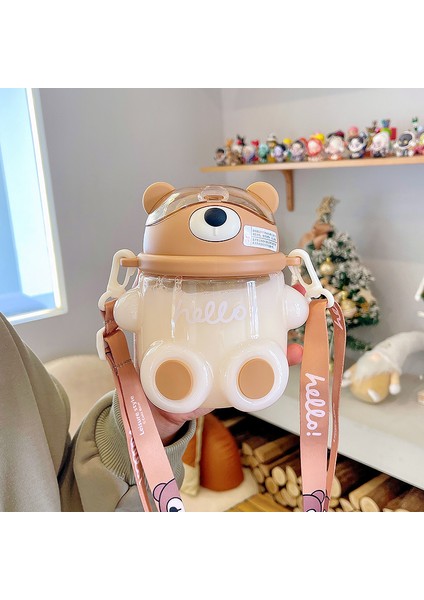 Taşınabilir Sevimli Basit Çocuk Saman Su Bardağı (Yurt Dışından)