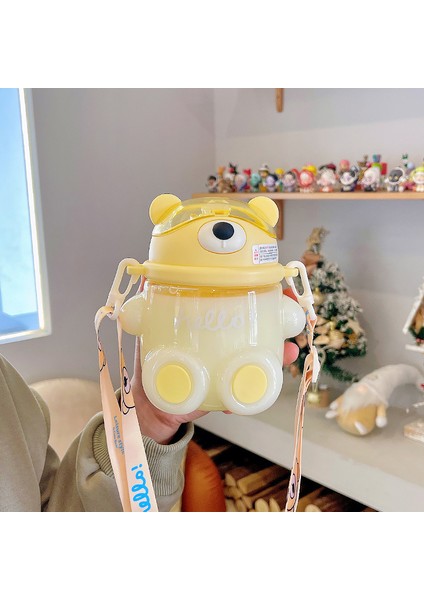 Taşınabilir Sevimli Basit Çocuk Saman Su Bardağı (Yurt Dışından)