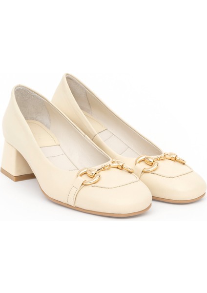 Kadın Krem Topuklu Ayakkabı 50287344-VR071 modelleri