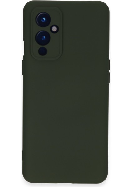 One Plus 9 Kılıf Nano Içi Kadife Silikon - Koyu Yeşil 300099