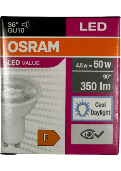 PAR16 4.5W (50W) 6500K (Beyaz Işık) GU10 Duylu LED Spot (8 Adet) modelleri