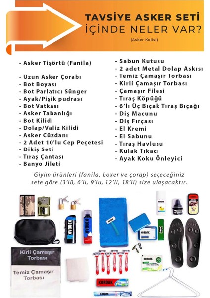 6'lı Tavsiye Kühatya Havacı Asker Malzemeleri Setİ fiyatları